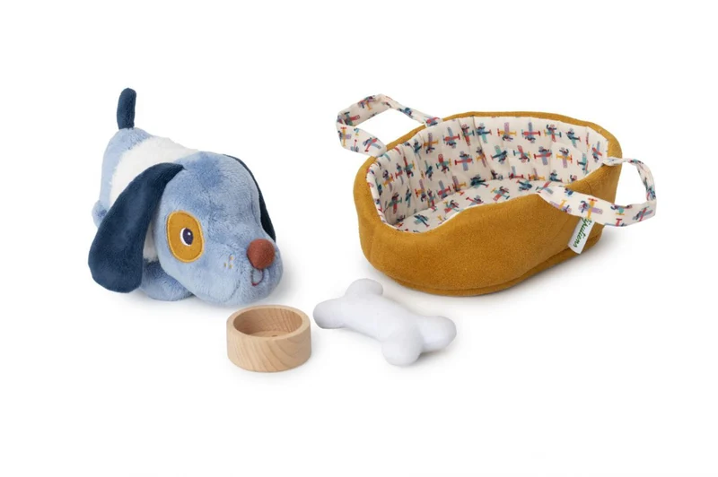 Jules el perro y su cesta · Lilliputiens