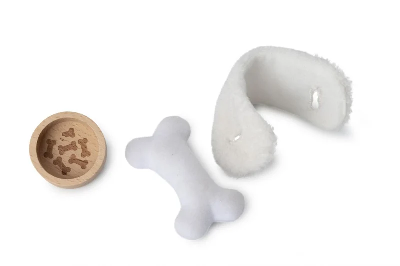 Jules el perro y su cesta · Lilliputiens