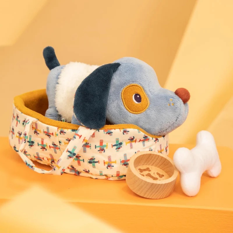 Jules el perro y su cesta · Lilliputiens