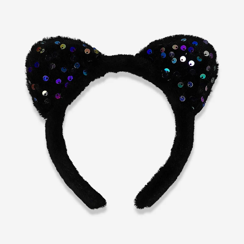 Hairband with sequin cat ears - For kids