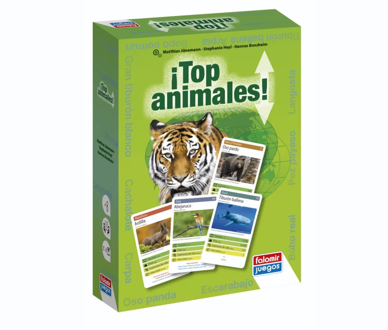 Top Animales - Juego de mesa - FALOMIR - 2-4 jugadores - 8+ años - Menos de 30 min