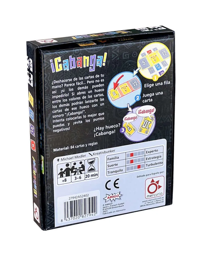 Cabanga - Juego de mesa - Mercurio - 3-6 jugadores - 8+ años - 20 min