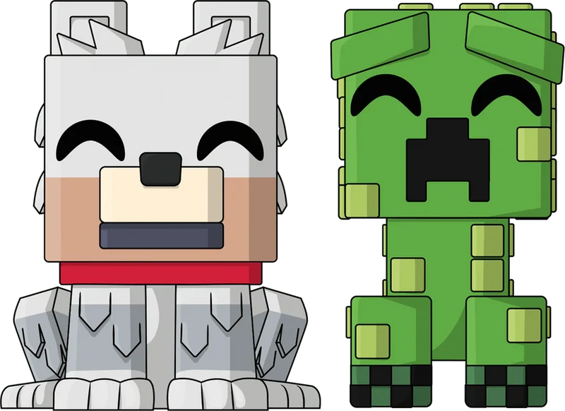 Youtooz Games: Minecraft - Wolf and Creeper Monitor Buddiez