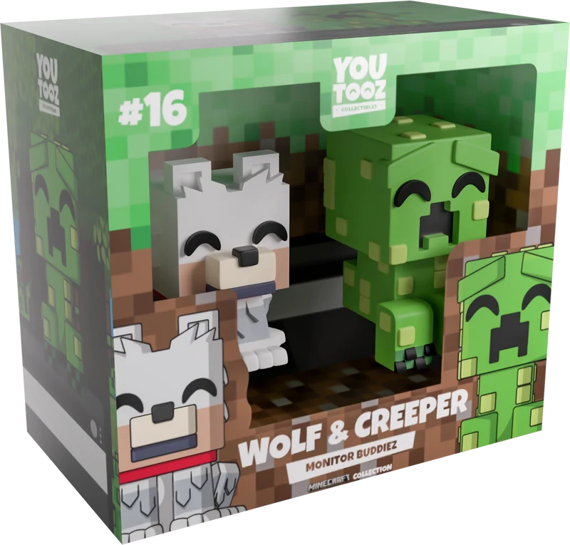 Youtooz Games: Minecraft - Wolf and Creeper Monitor Buddiez
