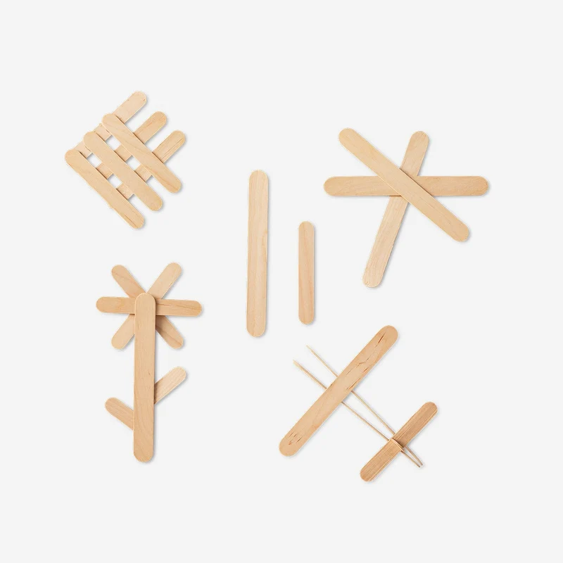 DIY wooden craft sticks - 50 pcs