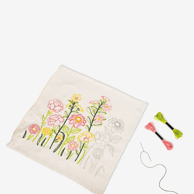 DIY embroidery pillow