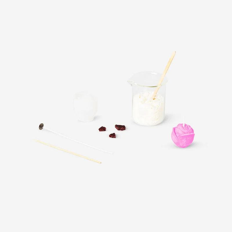 DIY Valentine's heart bubble candle set