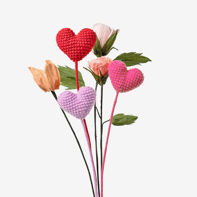 DIY crochet hearts kit