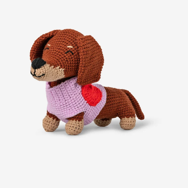 DIY crochet sausage dog kit