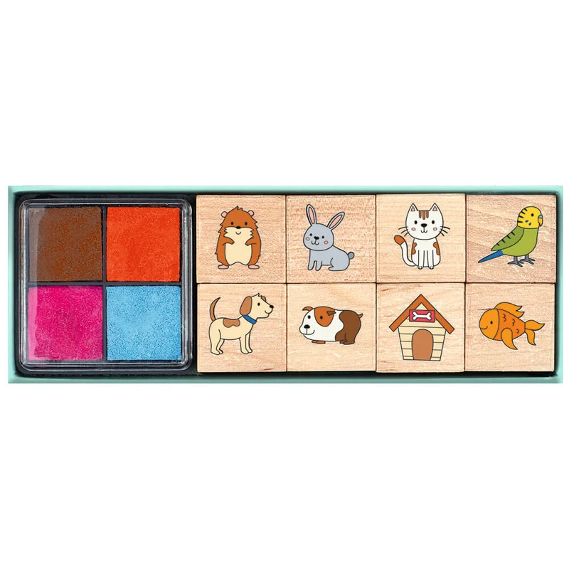 Tampones madera Animales Domésticos · Moses