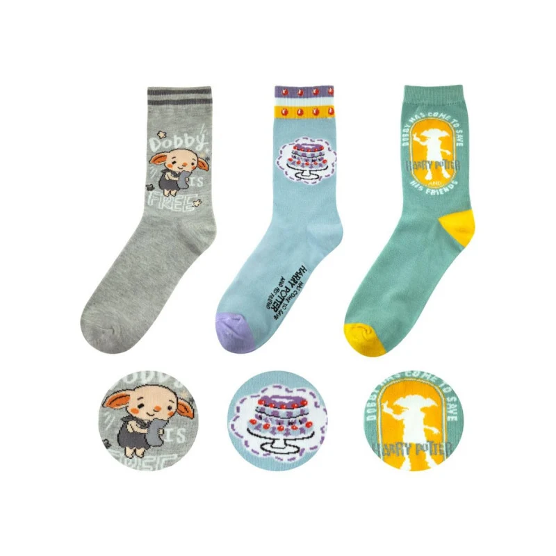 Set 3 Pares de Calcetines Dobby - Harry Potter