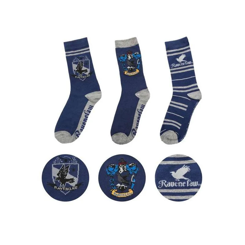 Set 3 Pares Calcetines Ravenclaw - Harry Potter