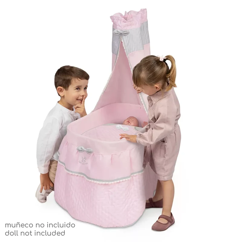 Moisés de Muñecas con Dosel y Ruedas De Cuevas
