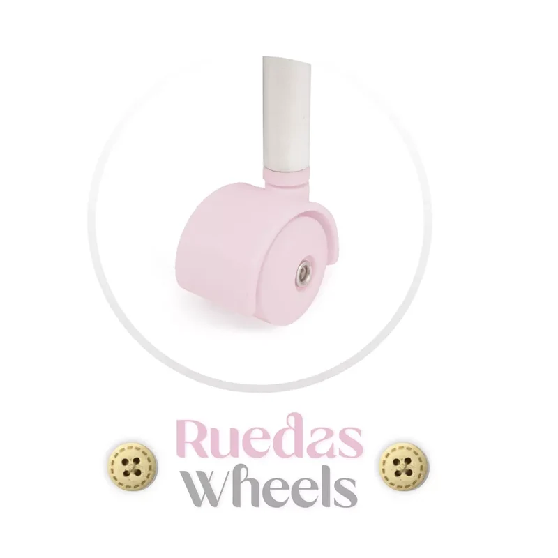 Moisés de Muñecas con Dosel y Ruedas De Cuevas