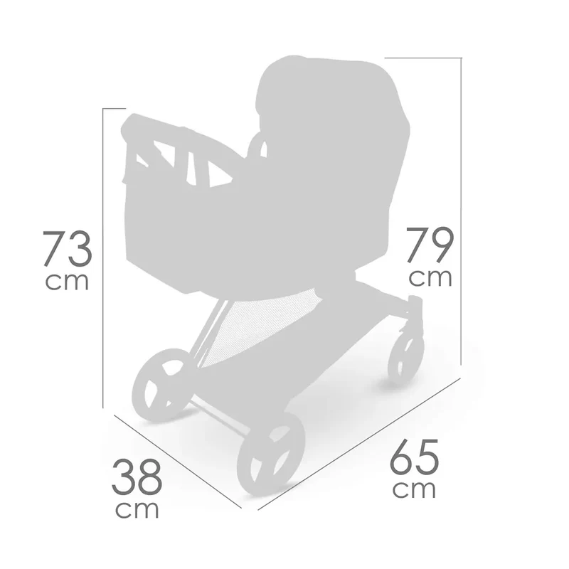 Coche de Muñecas 3x1 Plegable con Capazo y Silla