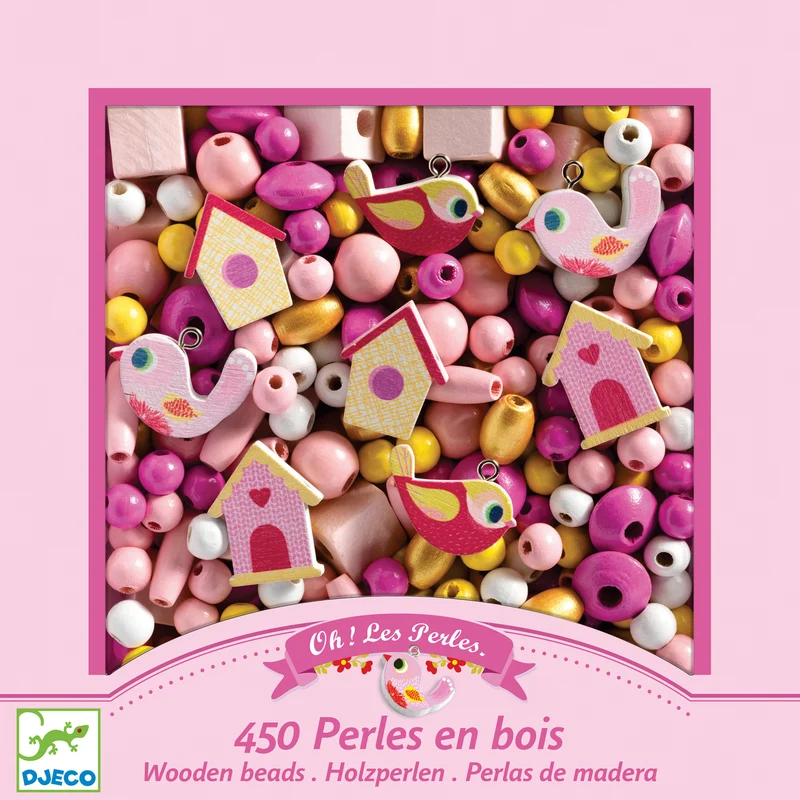 Perlas de Madera Pájaros · DJECO