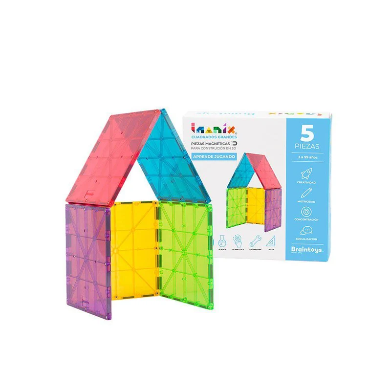 Imanix Set 5 Cuadrados Grandes · Braintoys