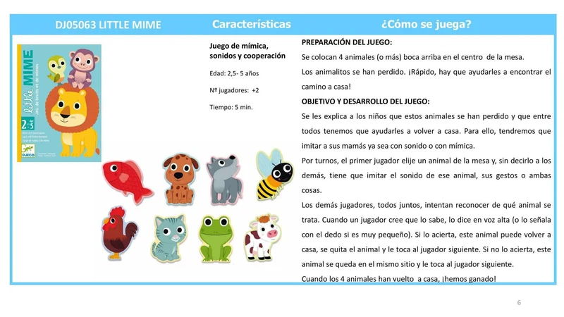 Cartas Little Mime · DJECO