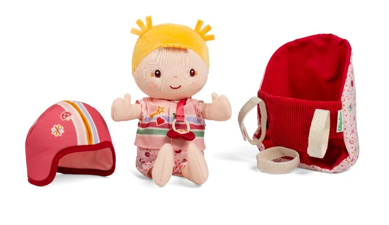 Lena muñeca y asiento de bicicleta · Lilliputiens