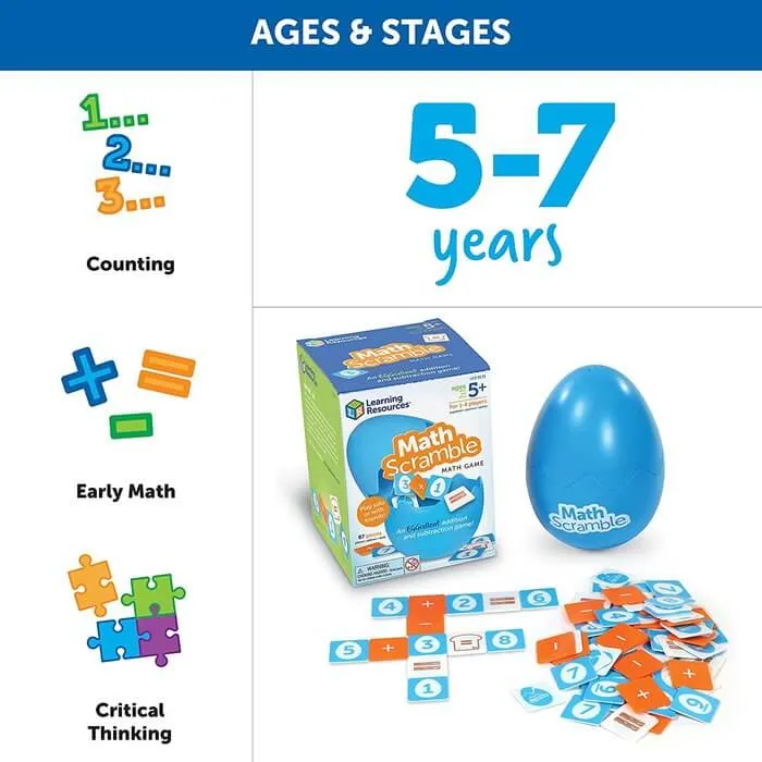MATH SCRAMBLE Juego de mesa MATEMATICAS | Learning Resources