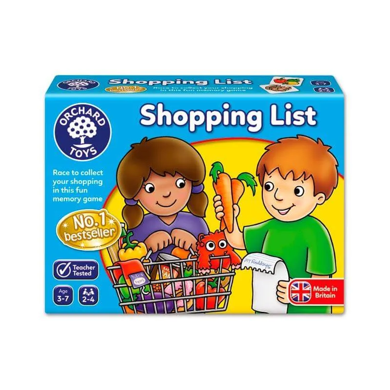 Shopping list juego de asociación en inglés - Juego de mesa - Orchard Toys - 2-4 jugadores - 3+ años - 10-15 min