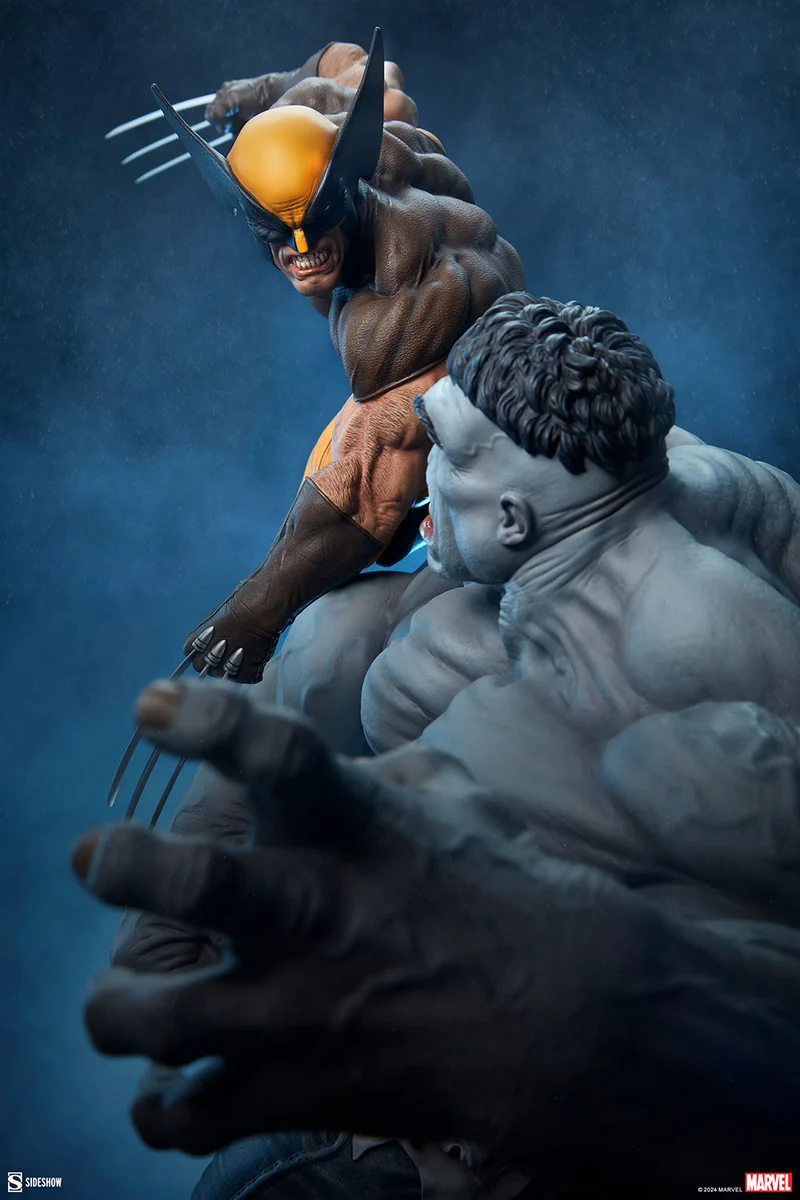 Sideshow Collectibles Maquette: Marvel X Men - Hulk Gris vs Wolverine