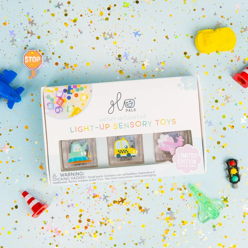 GloPals Set regalo 6 cubos de luz Automóviles