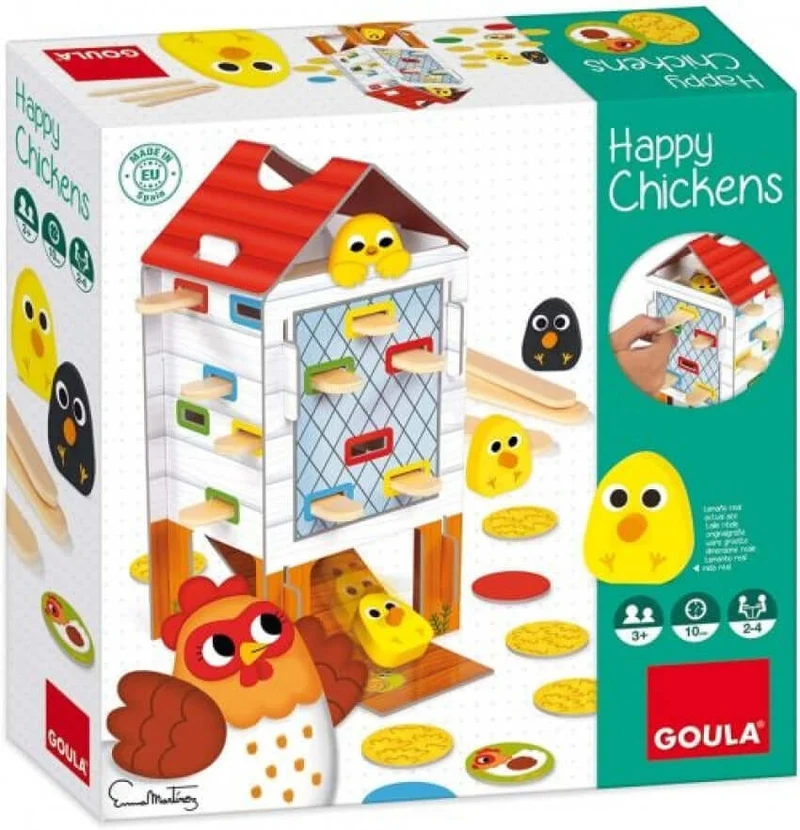 Happy Chickens - Juego de mesa - Goula - 2-4 jugadores - 3+ años - 10 min