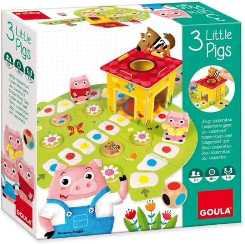 Los 3 cerditos - Juego de mesa - Goula - 1-4 jugadores - 2+ años - 10 min
