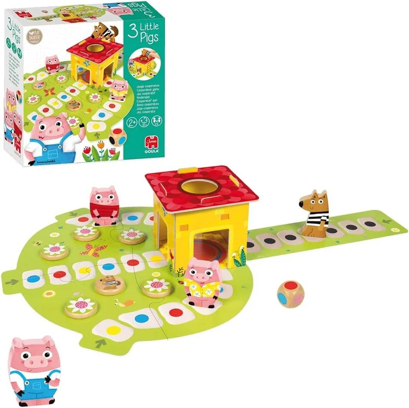 Los 3 cerditos - Juego de mesa - Goula - 1-4 jugadores - 2+ años - 10 min