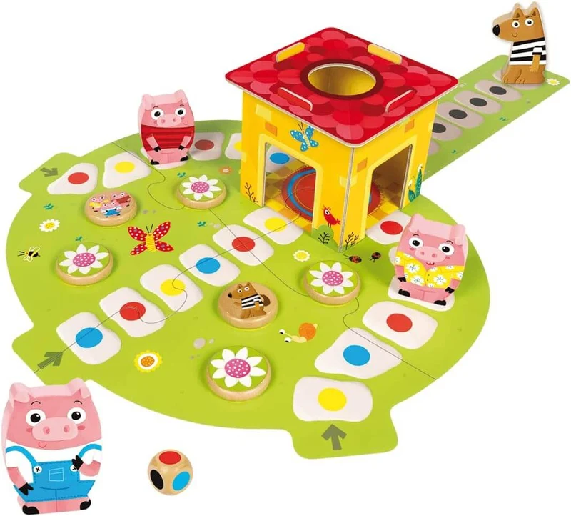 Los 3 cerditos - Juego de mesa - Goula - 1-4 jugadores - 2+ años - 10 min