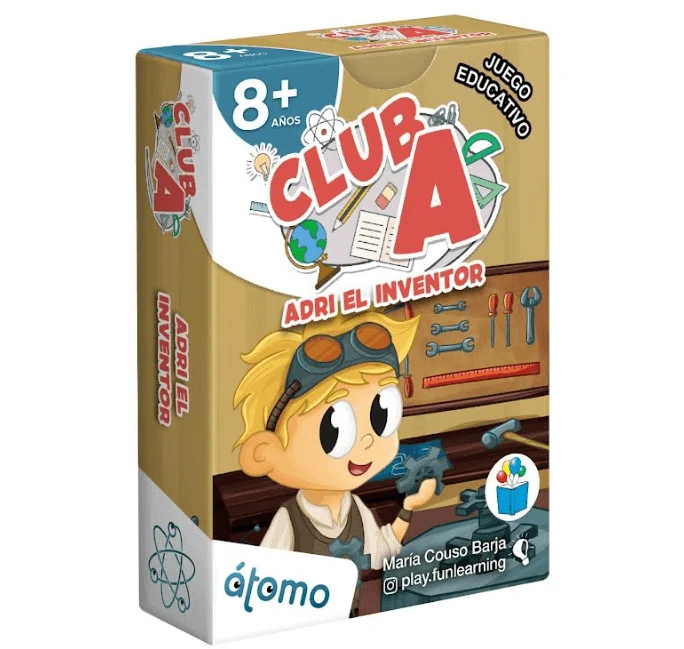 Adri el Inventor Club A - Juego de mesa - Atomo - 1-3 jugadores - 8+ años - 10 min