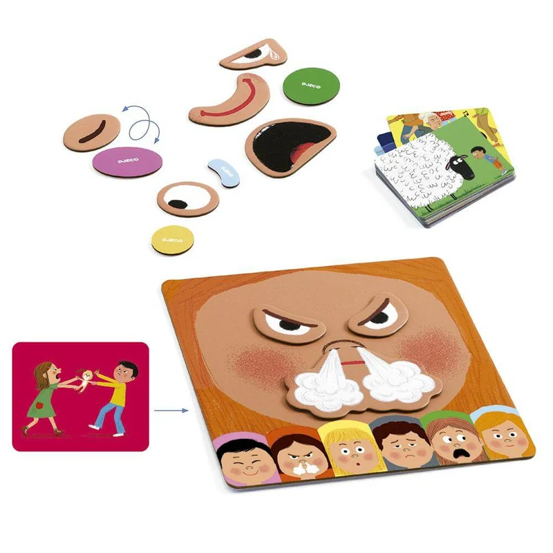 Emotico - Juego de mesa - Djeco - 1 niño/a con adulto - 4-8 años - duración variable