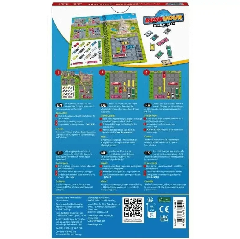 Rush Hour World Tour Puzzle - Juego de mesa - Thinkfun - 8+ años