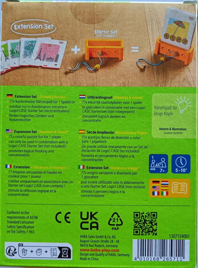Logic case expansion Vacaciones y Viajes - Juego de mesa - Haba - 1 jugador - 7+ años - 15-20 min