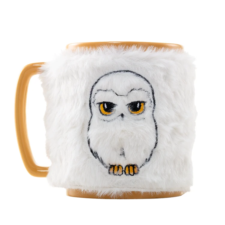 Taza con Funda de Peluche Hedwig - Harry Potter