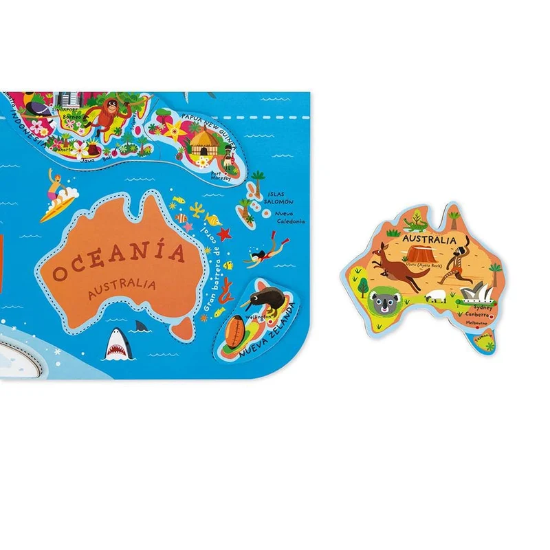 Puzzle Magnético Atlas Mundial · Janod