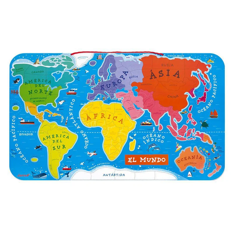 Puzzle Magnético Atlas Mundial · Janod