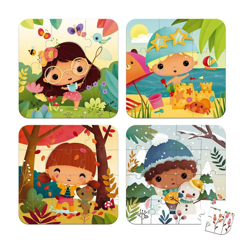 Set 4 Puzzles Evolutivos - 4 Estaciones · Janod