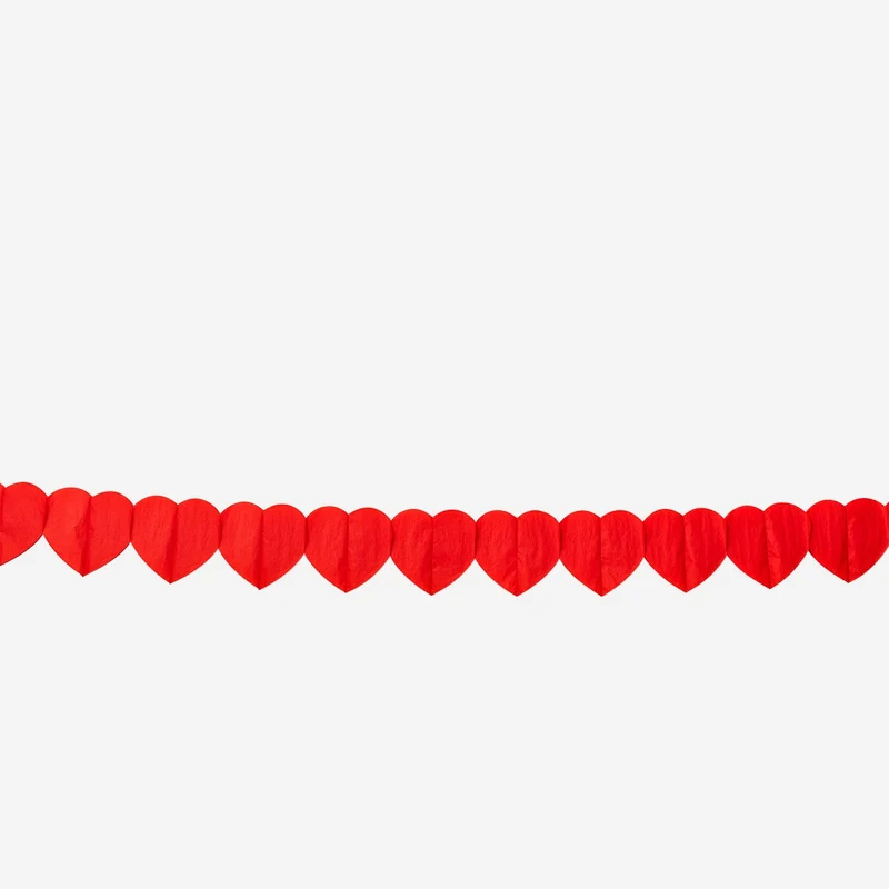 Heart paper garland - 300 cm