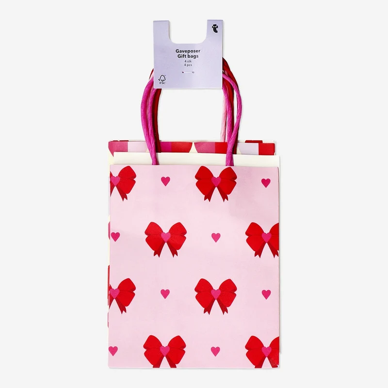 Valentine's gift bags - 4 pcs