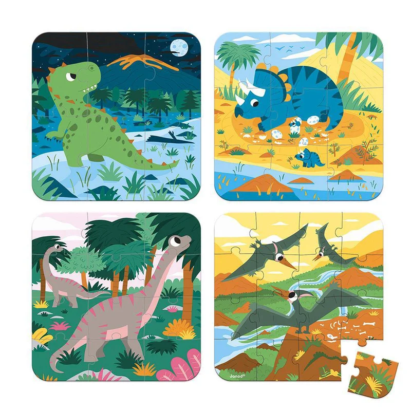 Set 4 Puzzles Evolutivos - Dinosaurio · Janod