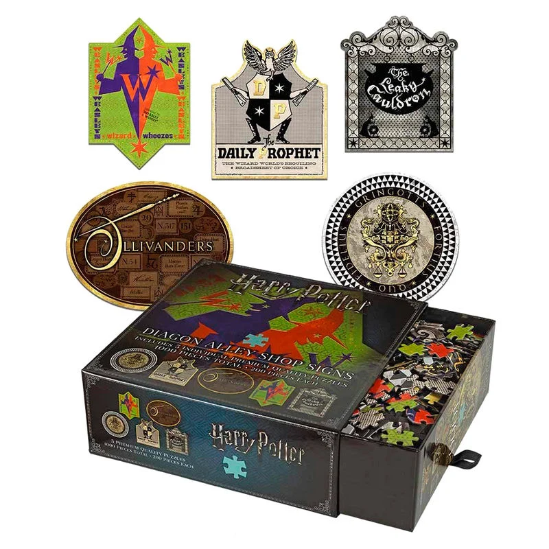 Set 5 Puzzles Tiendas Callejón Diagon - Harry Potter 200pzs