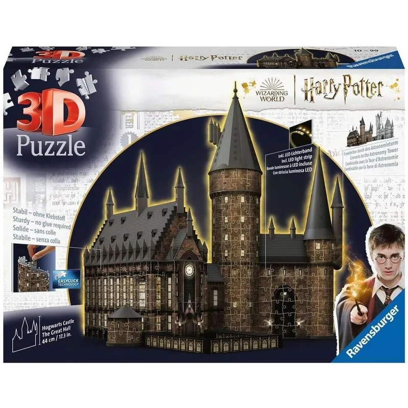 Puzzle 3D Castillo de Hogwarts: Gran Comedor - Harry Potter 540pzs