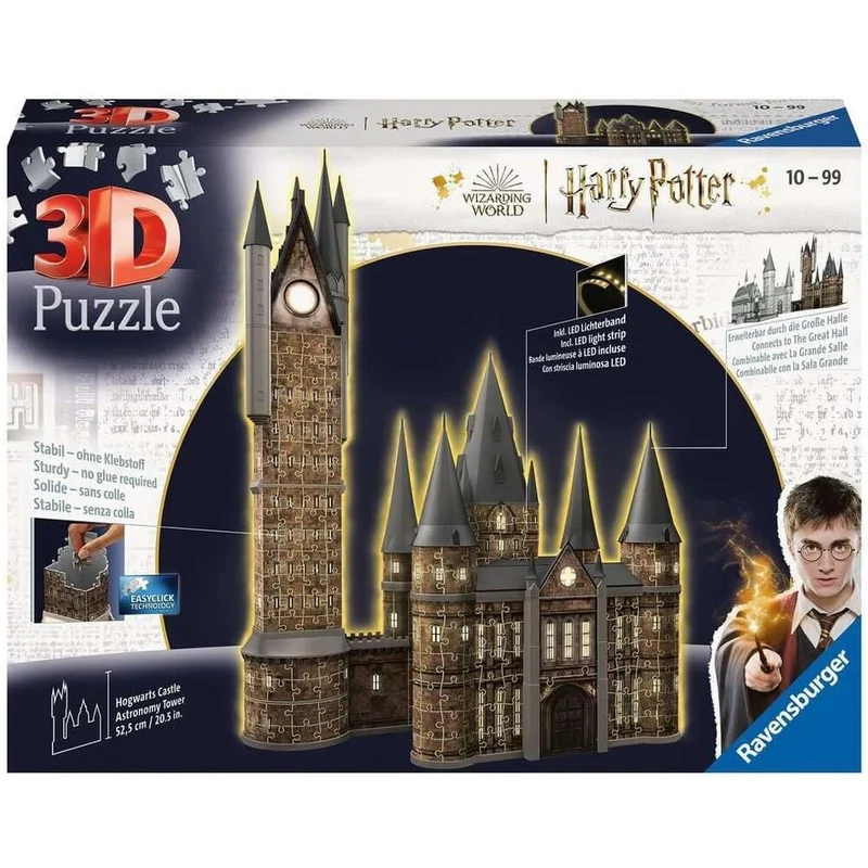 Puzzle 3D Castillo de Hogwarts: Torre de Astronomía - Harry Potter 540pzs