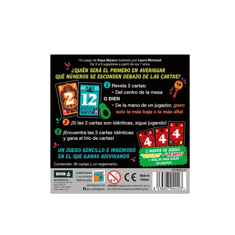 Juego de Cartas Trío de Devir