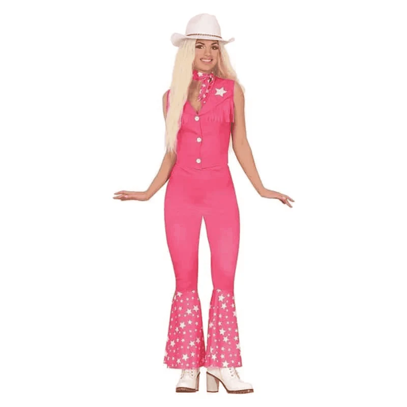 Disfraz de Vaquera Country Rosa Adulto Talla M