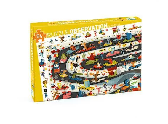 Puzzle Observación Rally de Coches · Djeco