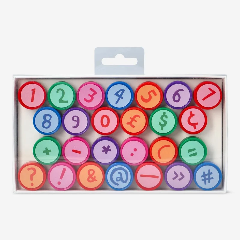 Stamps. Numbers and signs