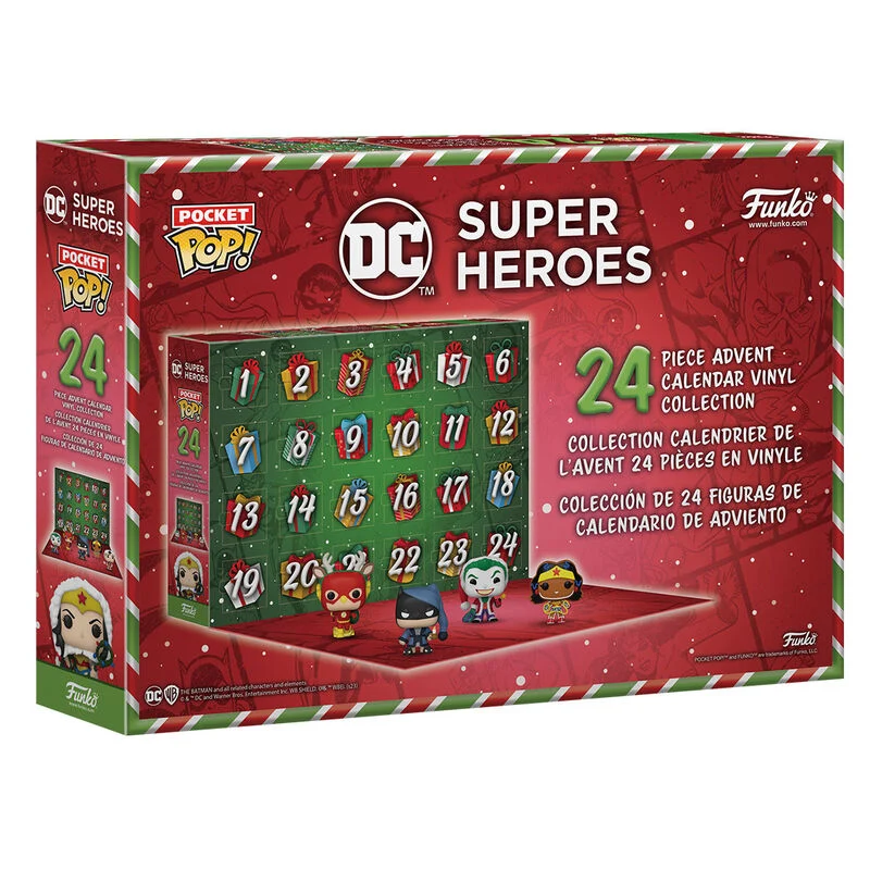 Calendario de Adviento Funko Pocket Pop Dc Comics 24 días